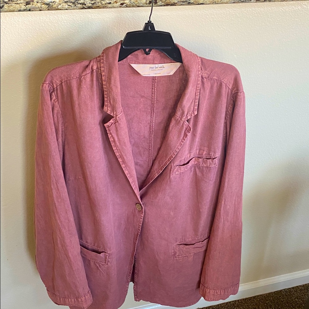 Peace Love World Rose Blazer